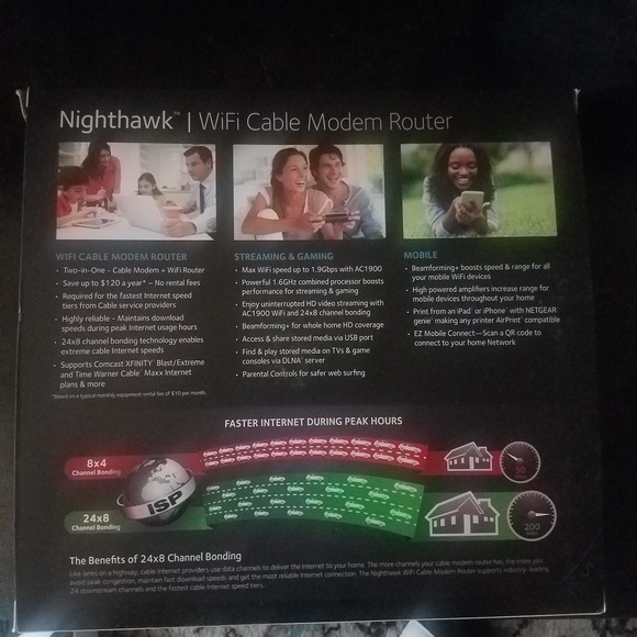 Netgear Cable Modem Router AC1900 wifi - Picture 3 of 3